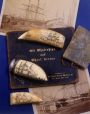 Antique Edward Burdett Scrimshaw Whales Tooth